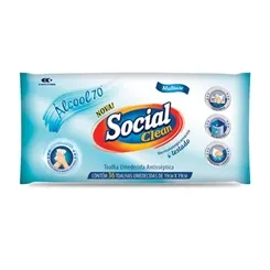 TOALHA UMED ANTISSEPTICA SOCIAL CLEAN C/36