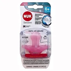 CHUPETA NUK SENSITIVE100% SILICONE ROSA TAM 2