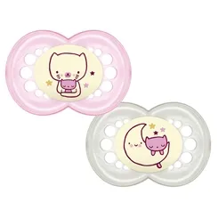 CHUPETA NIGHT MAM +6MESES GIRLS C/2