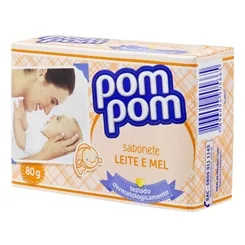 POM POM SAB LEITE E MEL 80G