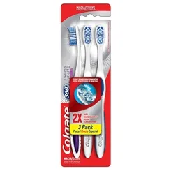 ESCOVA DENT.COLGATE 360 LUMINOUS TRIPACK C/3