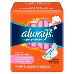 ALWAYS SUPER PROTEÇÃO SUAVE C/ABAS C/8