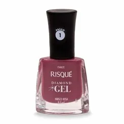 RISQUE ESMALTE DIAMOND GEL HIBISCO ROSA 9,5ML