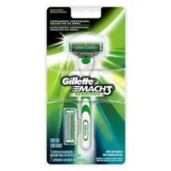 GILLET MACH 3  SENSITIVE APARELHO AQUA GRIP