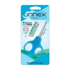 TESOURA E CORTADOR P/UNHAS UNHEX BABY AZUL