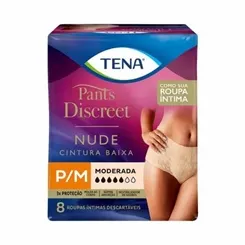 ROUPA INT DESC TENA PANTS DISCREET NUDE P/M C/8