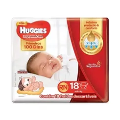 FRALDA MONICA HUGGIES SUPREME CARE JUMBO RN C/18