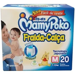 FRALDA MAMYPOKO CALCA JUMBO M C/20+2 GRATIS