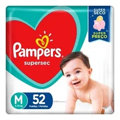FRALDA PAMPERS HIPER M C/52 SUPERSEC