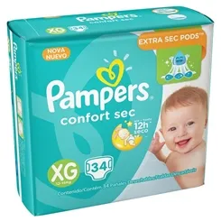 FRALDA PAMPERS CONFORT SEC MEGA XG C/34+4