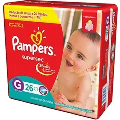 FRALDA PAMPERS PACOTAO G C/26 SUPERSEC