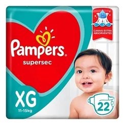 FRALDA PAMPERS PACOTAO XG C/22 SUPERSEC