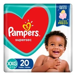 FRALDA PAMPERS PACOTAO XXG C/20 SUPERSEC