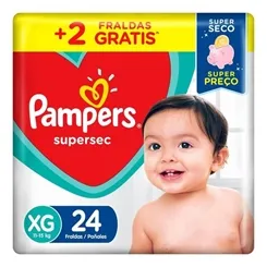 FRALDA PAMPERS PACOTAO XG C/22+2UN.SUPERSEC
