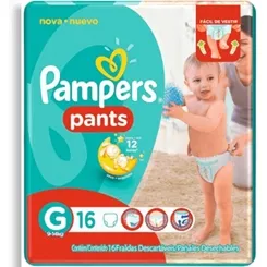 FRALDA PAMPERS PANTS G C/16
