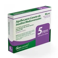 AGULHA P/CANETA INSULINA 5MM C/10 WELLION