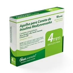 AGULHA P/CANETA INSULINA 4MM C/10 WELLION