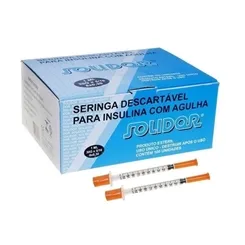 SERINGA INSULINA 1ML AG 8X0,30 SOLIDOR