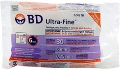 SERINGA BD U.F 6MM 0.3ML C/10