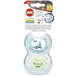 CHUP.NUK KIT C/2 DIA/NOITE TAM 1 AZUL