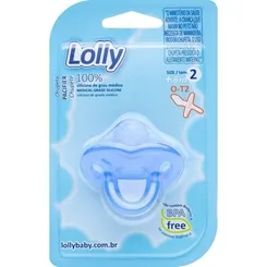 CHUP.LOLLY 100% SILICONE ORT. TAM2 AZUL