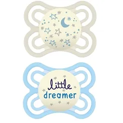 CHUPETA MAM PERFECT NIGHT (0-6 MESES AZUL) C/2UNIDS