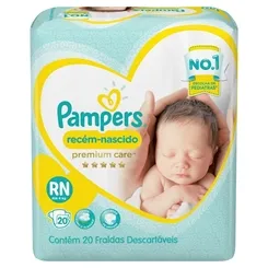 FRALDA PAMPERS PREMIUM CARE RN C/20