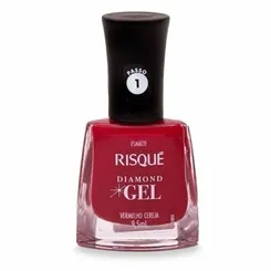 RISQUE ESMALTE DIAMOND GEL VERMELHO CEREJA 9,5ML