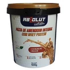 PASTA DE AMENDOIM INTEGRAL COOKIES E CREAM 500G ABSOLUT