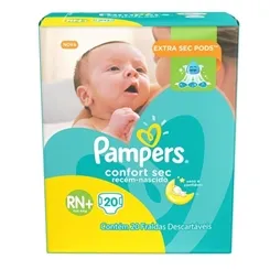 FRALDA PAMPERS CONFORT SEC RN C/20