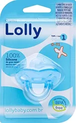 CHUP.LOLLY 100% SILICONE ORT. TAM1 AZUL
