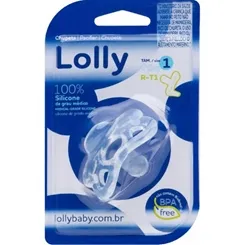 CHUP.LOLLY 100% SILICONE BICO REDONDO TAM1 TRANSPARENTE