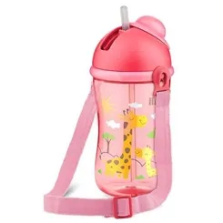 COPO CANTIL ANTIV.C/CANUDO LILLO 390ML ROSA
