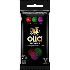 PRESERV.OLLA SABORES MORANGO+MENTA+UVA C/9