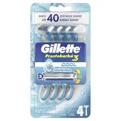 GILLETTE PRESTOBARBA 3 COOL C/4