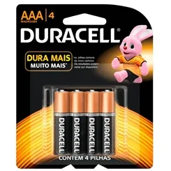 PILHA DURACEL AAA ALC C/4