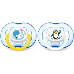 CHUPETA AVENT FREEFLOW C/2 AZUL 18M+