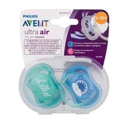 CHUPETA AVENT ULTRA AIR C/2 AZUL 6-18M