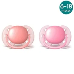 CHUPETA AVENT ULTRA SOFT C/2 ROSA 6-18M