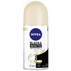 NIVEA ROLL-ON INVIS BLACKWHITE TOQUE SEDA FEM