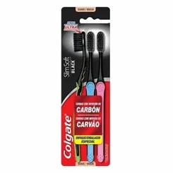 ESCOVA DENT.COLGATE SLIM SOFT BLACK SUAVE/MACIA C/3