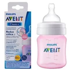 MAMADEIRA AVENT CLASSIC 125ML ROSA