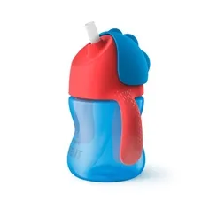 COPO C/CANUDO AVENT 200ML AZUL/VERM