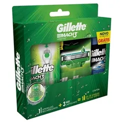 GILLETTE MACH 3 SENS AP+3 CART+GEL BARBEAR 72ML
