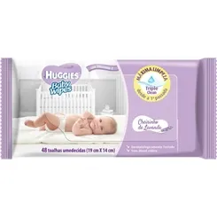 LENCOS UMED HUGGIES BABY WIPES LAVANDA C/48