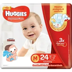 FRALDA MONICA HUGGIES SUPREME CARE JUMBO M C/24