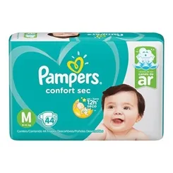 FRALDA PAMPERS CONFORT SEC MEGA M C/44