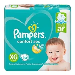 FRALDA PAMPERS CONFORT SEC MEGA XG C/34