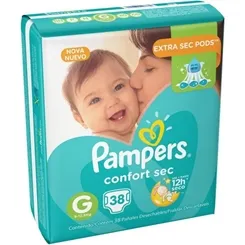FRALDA PAMPERS CONFORT SEC MEGA G C/38