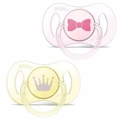 MINI CHUPETA AVENT 0-2M ROSA/AMARELO C/2
